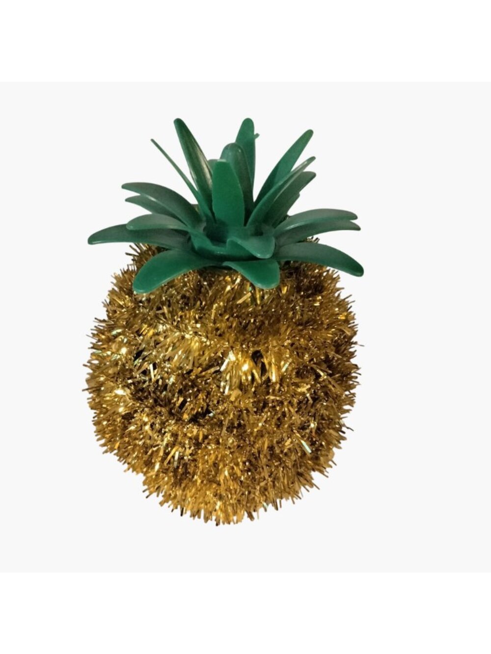 Tinsel Pineapple Decoration Gold Green Tropical Party Decoration Luau Tiki Lot 3 - Picture 5 of 9